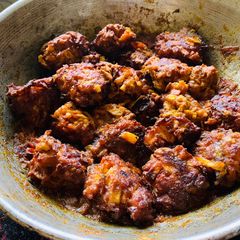 A picture of Cabbage Kofta Curry.