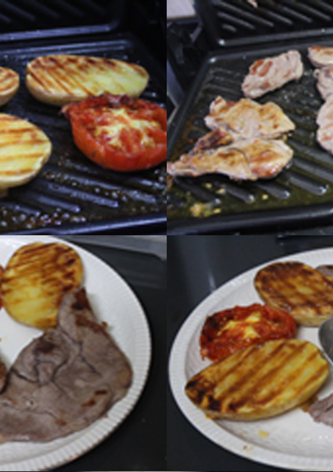 Una foto de Jarrete de ternera con patatas al grill