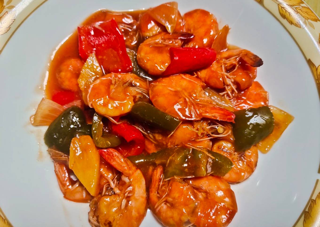 Udang saus paprika