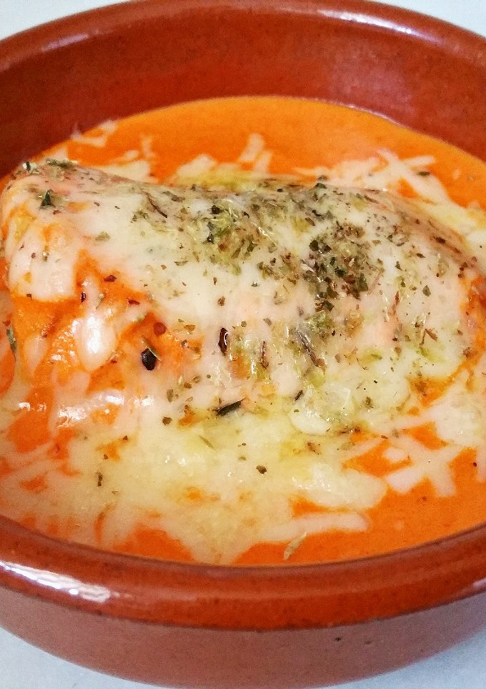 Una foto de Bacalao en salsa de pimientos del Piquillo