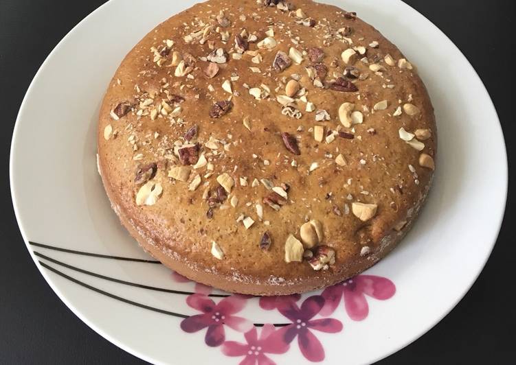 Easiest Way to Prepare Quick Eggless cashew and walnut cake