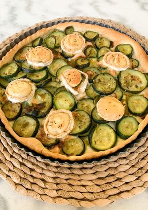 Une photo de Tarte courgettes chèvre