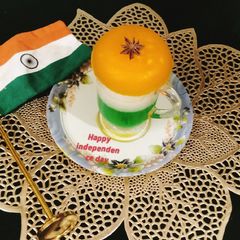 A picture of Tricolour pudding 🍮🍮 🇮🇳🇮🇳🇮🇳🇮🇳.