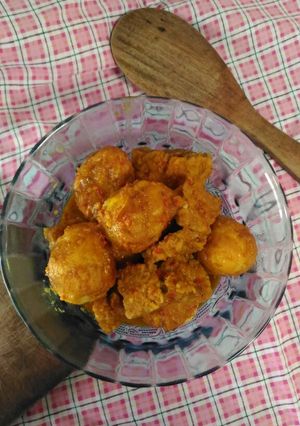 Foto resep Telur dan Tempe Bumbu Bali super pedas 😋