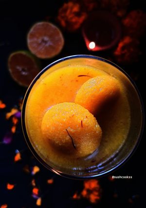 A picture of KOMOLA BHOG /ORANGE RASAGULLA.