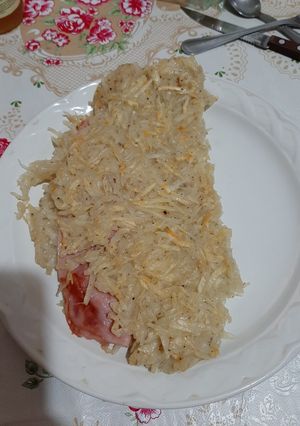 Una foto de Omelette (sin huevo) de papas