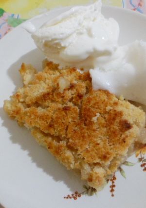 Una foto de Crumble de Peras