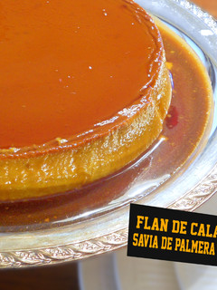 Una foto de Flan de calabaza con Savia de Palmera Guachinerfe