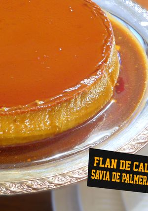 Una foto de Flan de calabaza con Savia de Palmera Guachinerfe