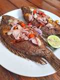 Ikan Nila Goreng Siram Sambal Matah Bawang Merah Segar
