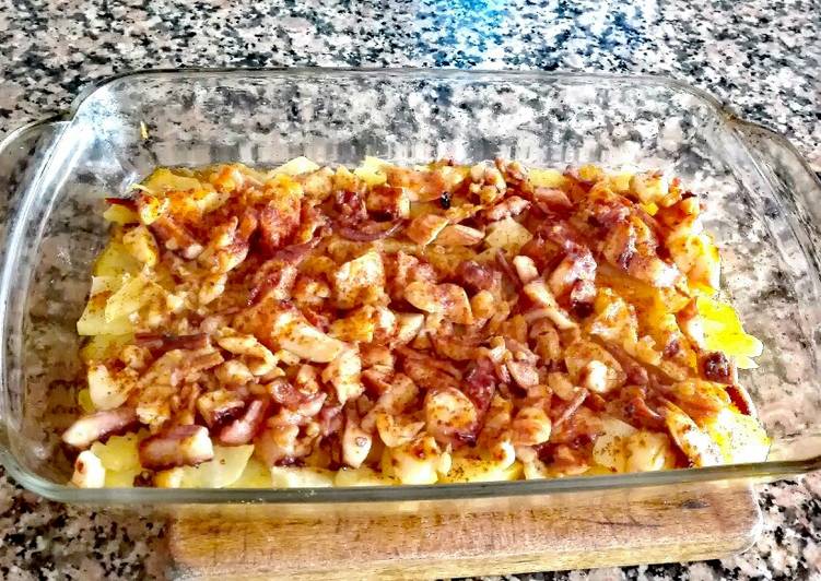 Rejo a la gallega con patatas