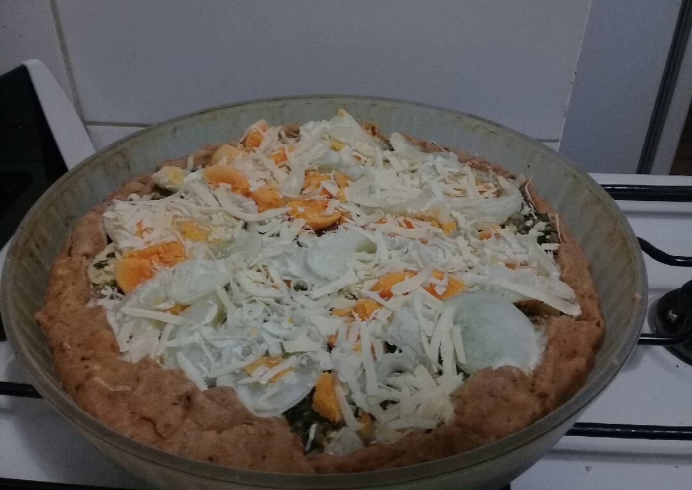 Tarta integral con espinaca y carne picada