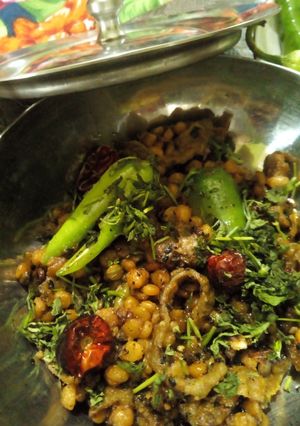 A picture of Chana dal karela.
