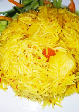 A picture of Aloo ki tahri.