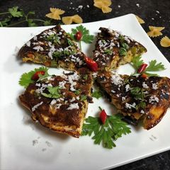 A picture of Pasta Frittata - Indo-Italian Style.