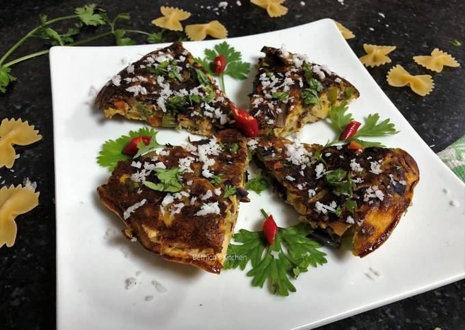 Easiest Way to Prepare Super Quick Homemade Pasta Frittata - Indo-Italian Style