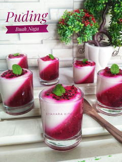 Foto resep Puding Susu Buah Naga
