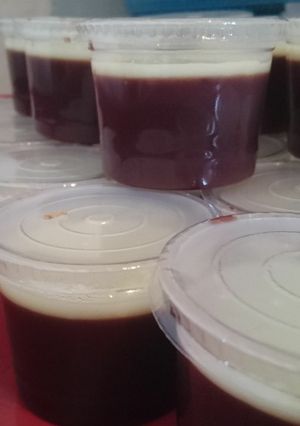 Foto resep Puding coklat vla vanilla
