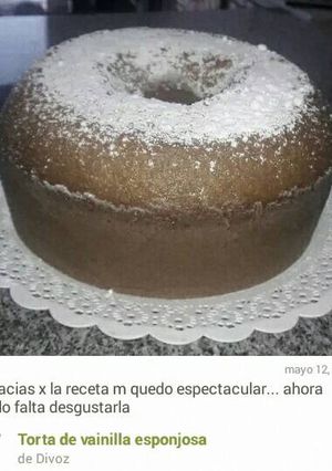 Una foto de Torta de vainilla esponjosa