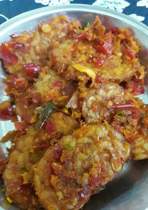 Foto resep Tempe goreng pedas