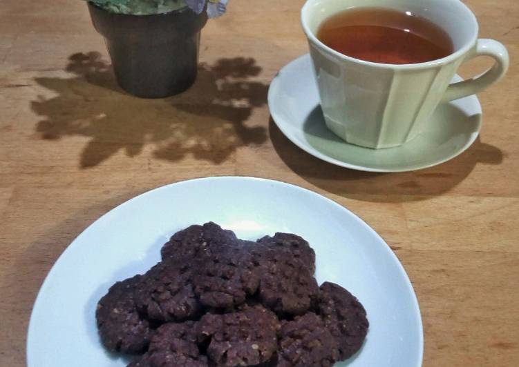 Oat chocolate cookies 🍫      (Takaran sendok)