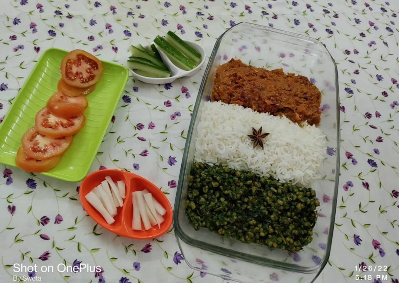 Tricolour platter