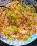 Bắp cải xào tôm nõn