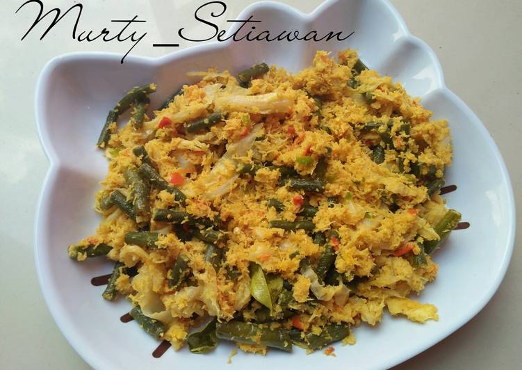 Proses meracik Urap kol kacang panjang Anti Gagal