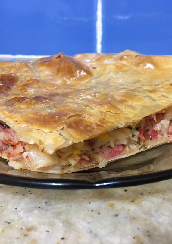 Una foto de Tarta de kani kama