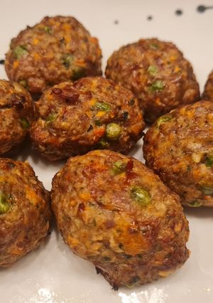Zöldséges pulykafasírt golyók Airfryer-ben recept fotója