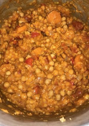 A picture of Red lentil curry.