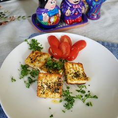 A picture of Halloum cheese.