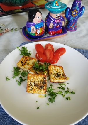 A picture of Halloum cheese.