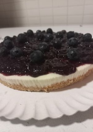Foto principal de Tarta de queso y arándanos 🧀 🫐