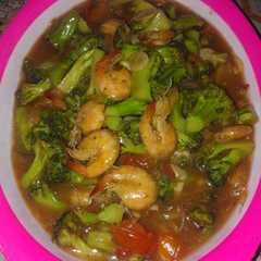 A picture of Brokoli Udang Saus Tiram ala Riul.