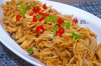 Resep Ayam Suwir Pedas Manis yang Enak