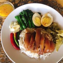 A picture of Stewed Pork Leg Recipe •Thai style •Thai Street Food |ThaiChef food.