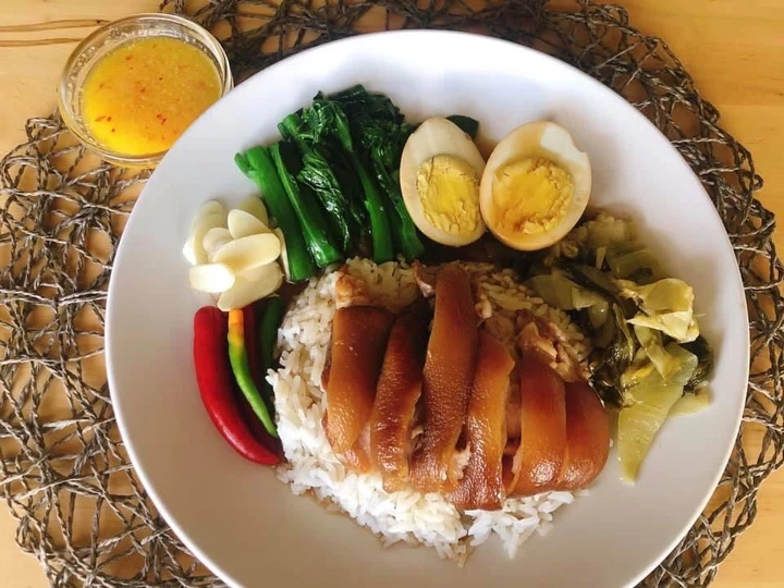 Recipe Stewed Pork Leg Recipe •Thai style •Thai Street Food |ThaiChef food the Awesome  Can spoil the tongue