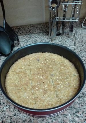 صورة لوصفة بسبوسة بالمكسرات