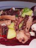 Insalata di Polpo e Patate su Letto di Radicchio
