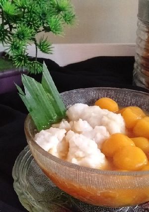 Foto resep Bubur candil labu kuning + bubur sumsum