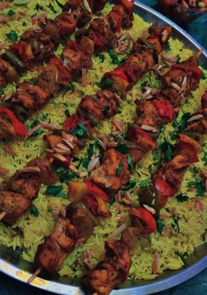 صورة لوصفة شيش طاووق مع الأرز 🍢🍚
