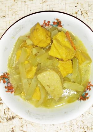 Foto resep Labu siam + tahu kuah kuning