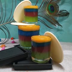 A picture of Multi Layered Fruity Pudding Without Gelatine Agar Agar.