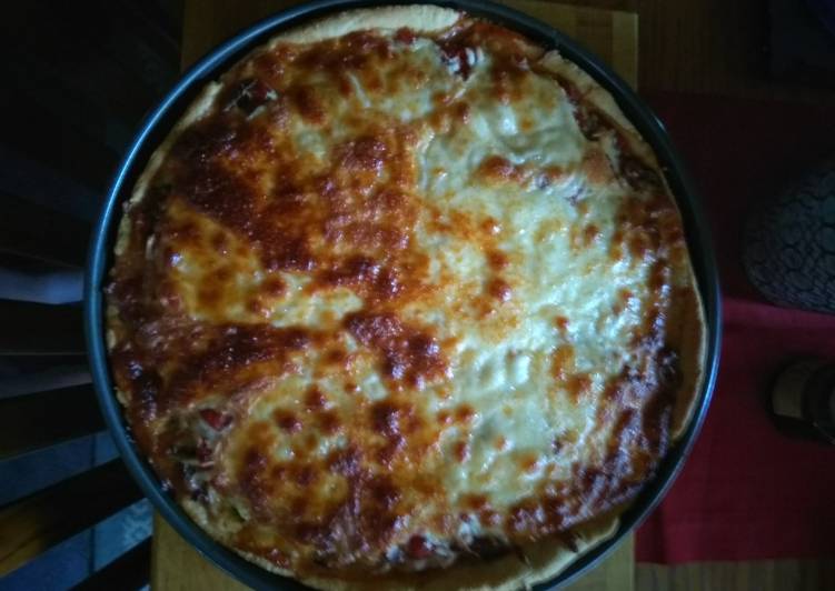 Deep Dish Sausage And Pepperoni Pizza