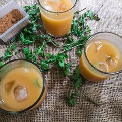 A picture of Raw mango juice or aam panna.