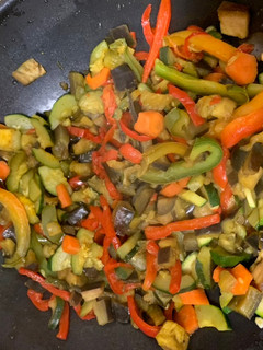 Una foto de Wok de verduras