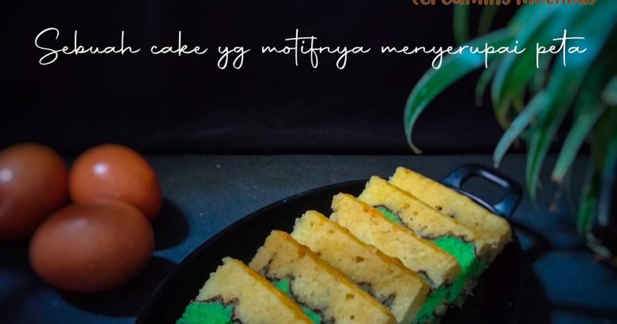 Resep Topo Map Butter Cake Creaming Method Oleh Ummu Azzam 💐 Cookpad