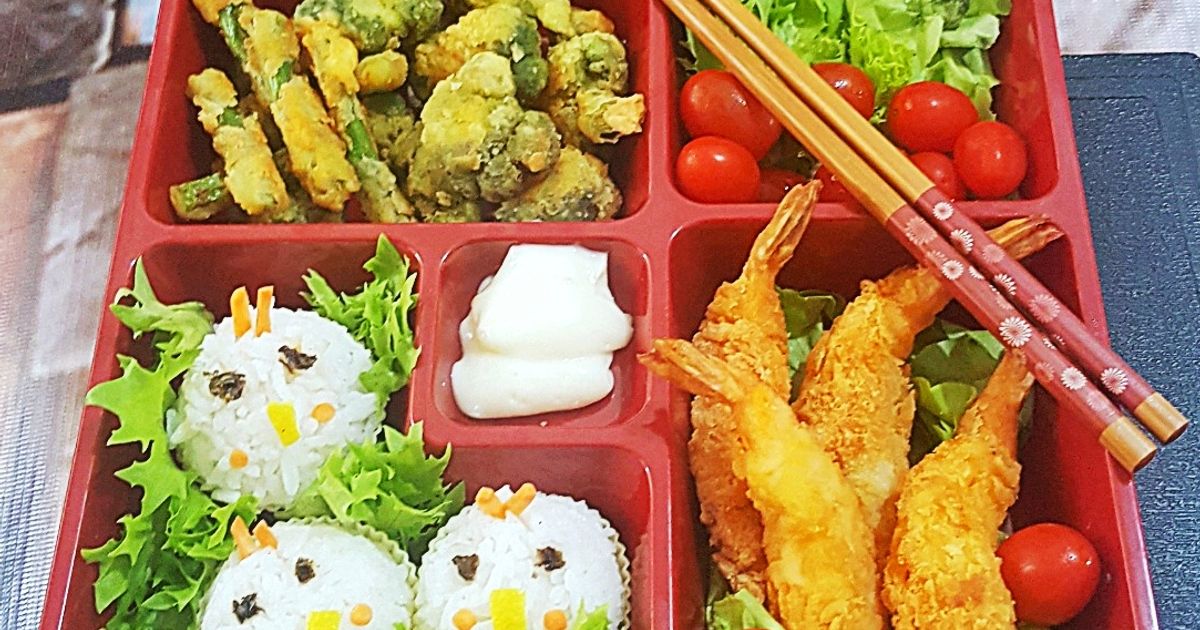 Resep Bento Resep Bento 'Chicken' Rice Balls With Tempura Set oleh Giacinta Permana ...