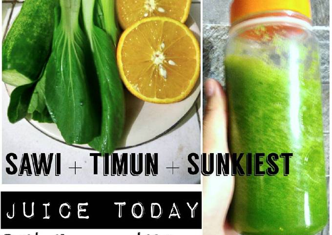 Resep Jus Sehat Jus Diet Sawi Timun Jeruk Sunkiest Oleh Fitri Herawati Cookpad